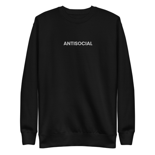 Antisocial Embroidered Unisex Sweatshirt